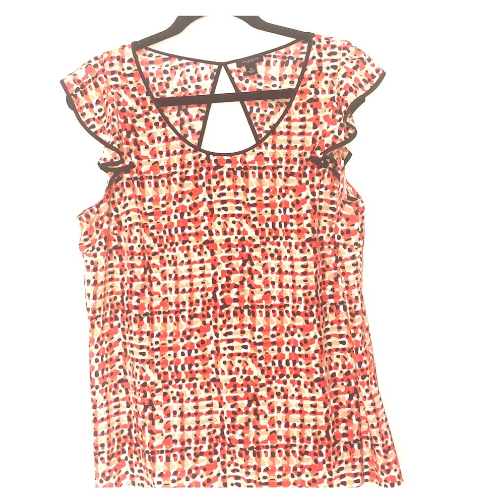 Ann Taylor ruffle sleeve blouse